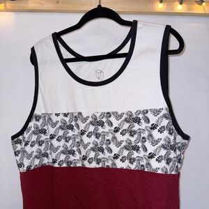 Original Use Colorblock Tropical Stripe Tank Top Men’s XXL